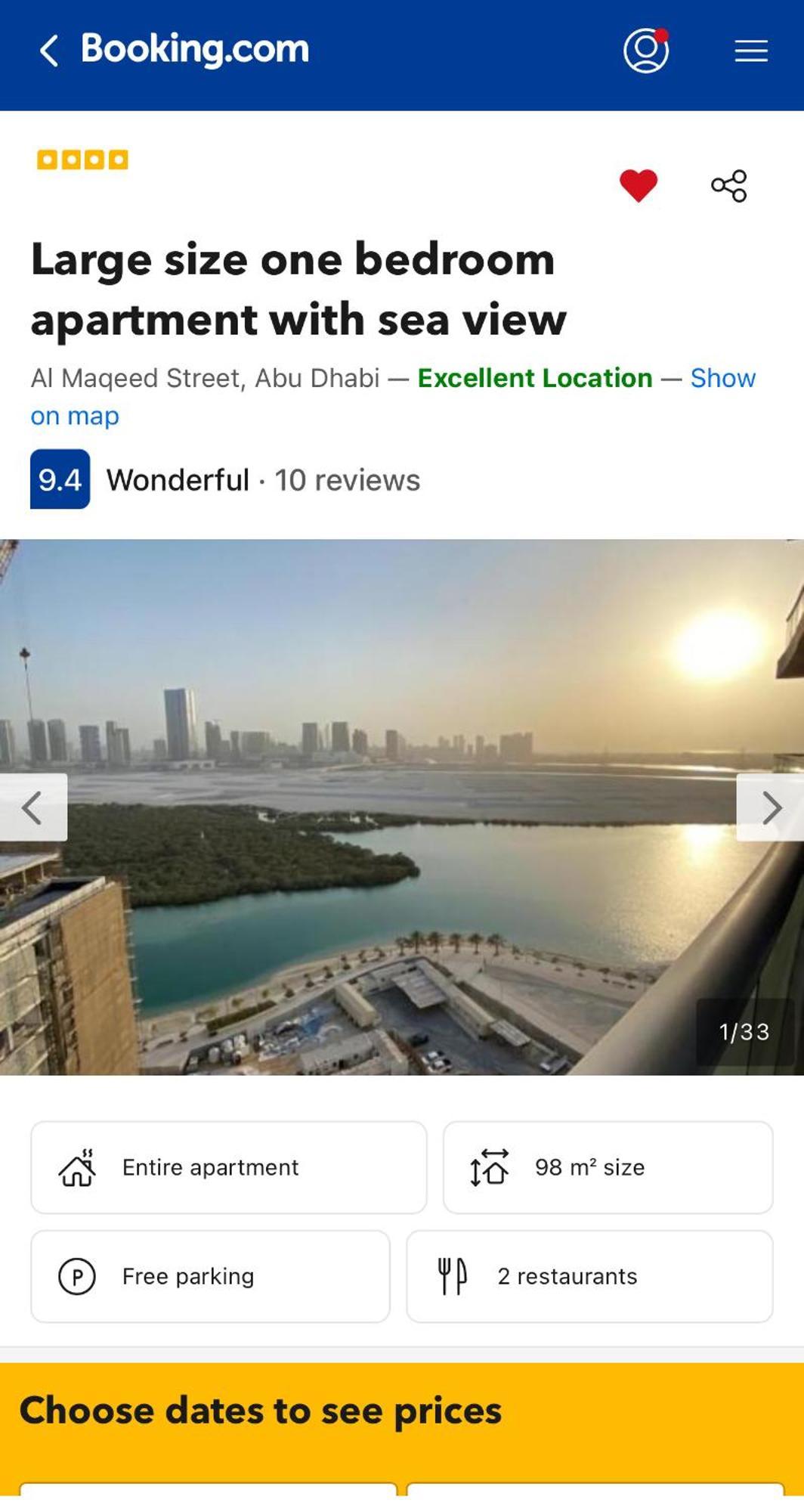Large Size One Bedroom Apartment With Sea View Abu Dabi Exterior foto
